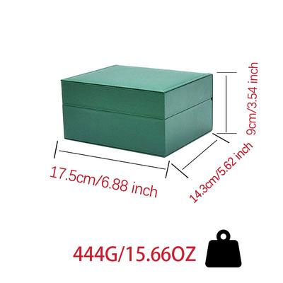 Angled-Lid Lacquer Watch Box — Green/Red