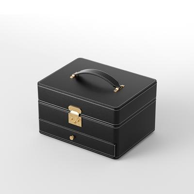 Black Leather Jewelry Case