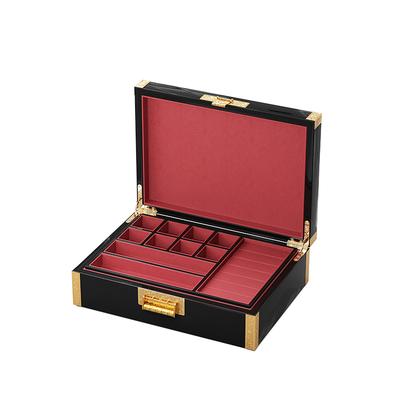 Black & Red Chest with Gold Trim