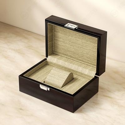 Black Watch Box with Turn-Lock Clasp