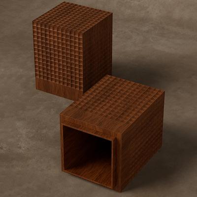 Greek-Fret Wooden Liquor Box