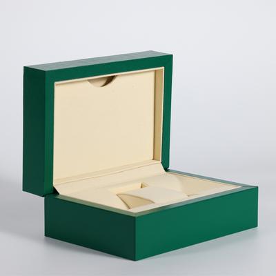 Green Watch Box with Cream Interior