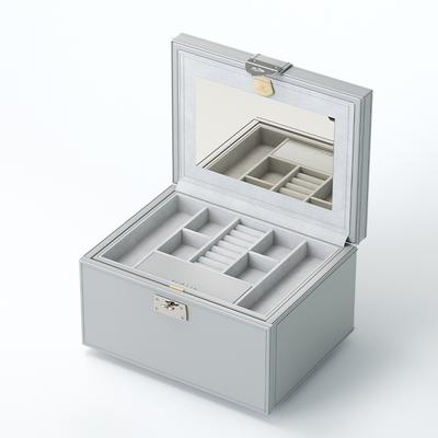 Grey Leather Jewelry Box