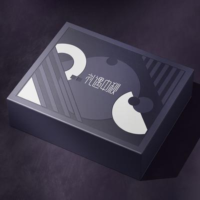 Leather Mooncake Box with Molded Flip Lid