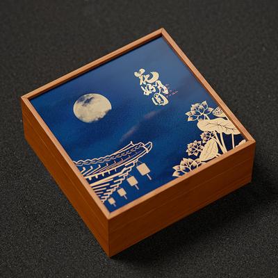 Printed Pine Mooncake Box — Single Tier