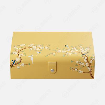 Tan Leather-Wrapped Single Watch Box