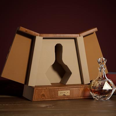 Trapezoid Wooden Liquor Box