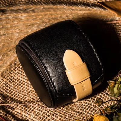 Two-Tone Leather Watch Roll