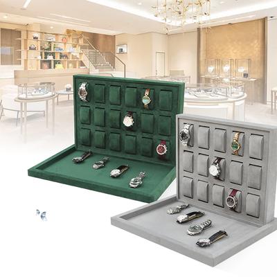 Velvet-Lined Watch Display Tray — 3 Colors