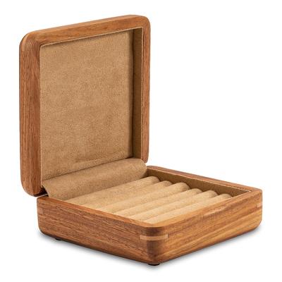Walnut Jewelry Box with Suede Interior