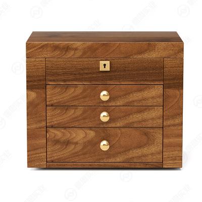 Walnut Jewelry Cabinet — Double Door