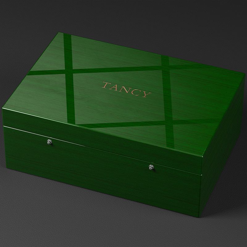 Glossy Emerald Green Lacquer Jewelry Box