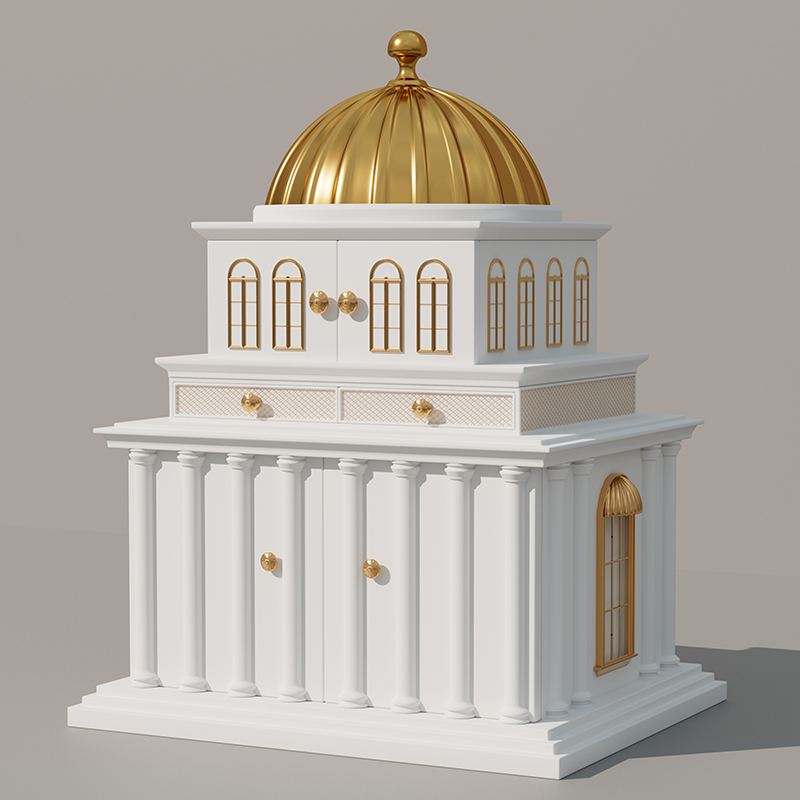 Palace-Shaped Perfume Display Cabinet