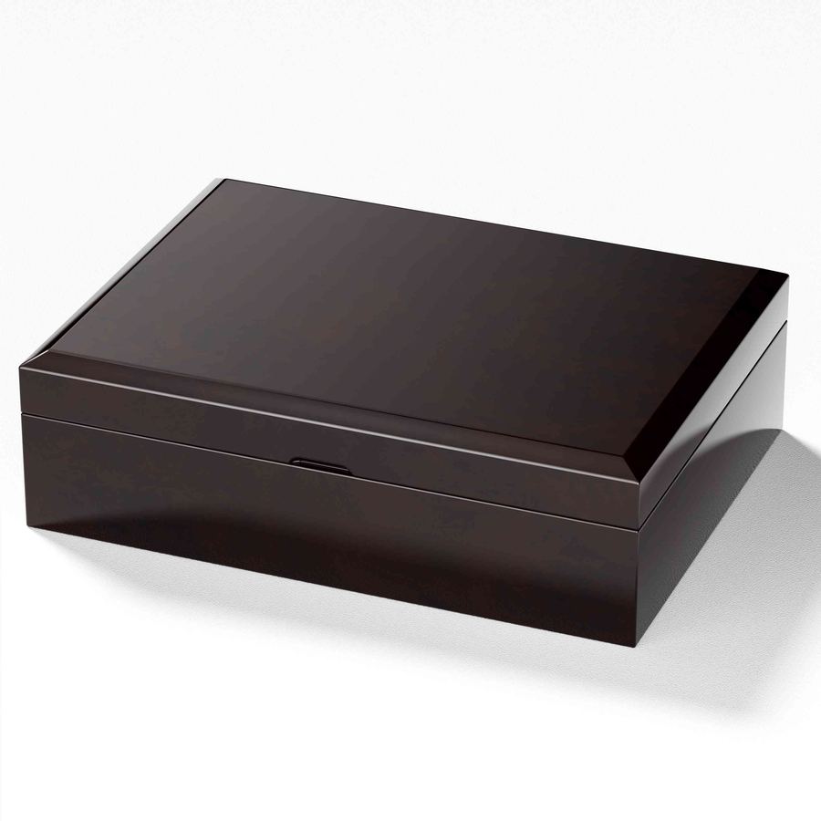 Glossy Black Watch & Pen Gift Set Box