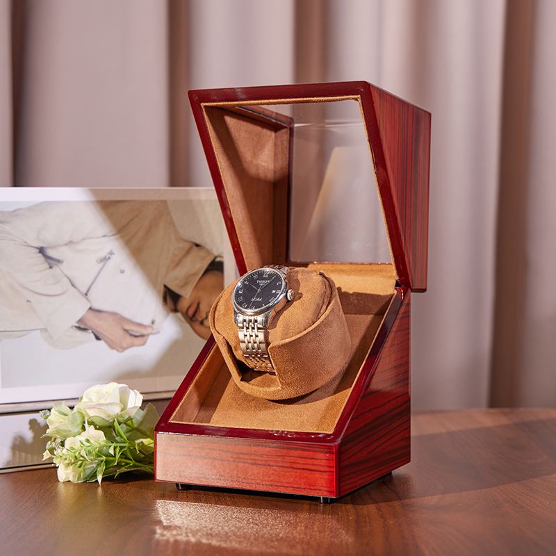 Single Watch Winder with Glass Lid