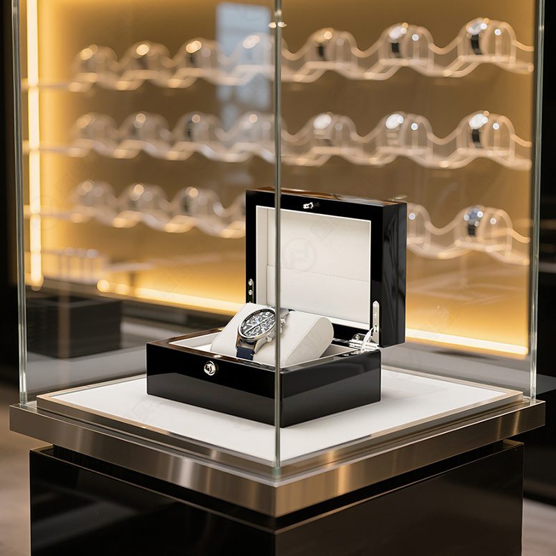 Black Round-Lock Lacquer Box — in stock at LUXPCK