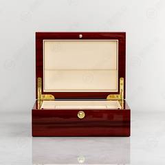 Red Round-Lock Lacquer Box photo 3